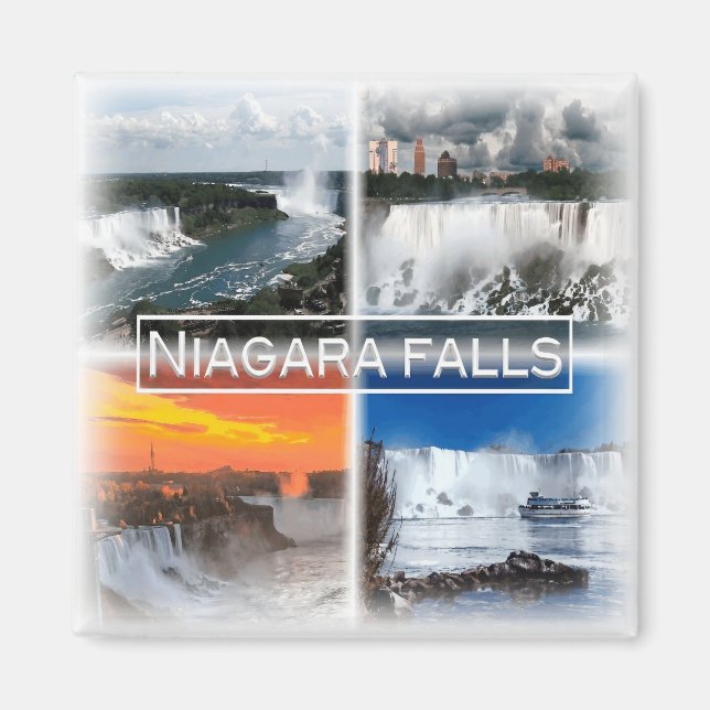 US0136 America, United States, Niagara, Fridge  Magnet (Front)