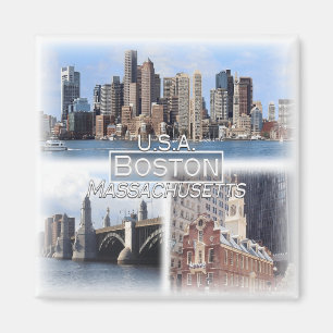 US0142 America, United States, Boston, Fridge  Magnet