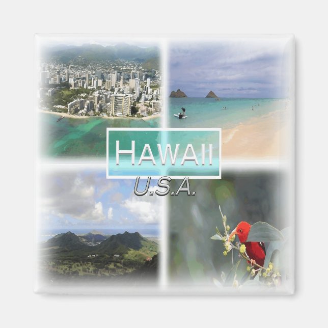 US0145 America, United States, Hawaii, Fridge  Magnet (Front)
