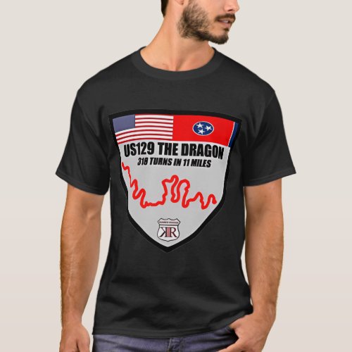 Us129 The Dragon Tail Of Deals Gap Shield 2Sided T_Shirt