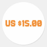 us  $15 classic round sticker