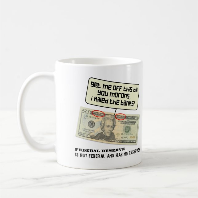 US 20 dollar bill Federal Reserve Coffee Mug (Left)