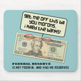 US 20 dollar bill Federal Reserve Mouse Pad