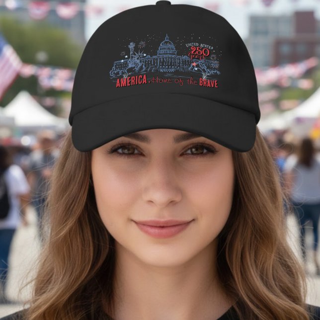 US 250 America Home of the Brave Bio-Washed  Hat (US 250 America Home of the Brave Bio-Washed Hat)