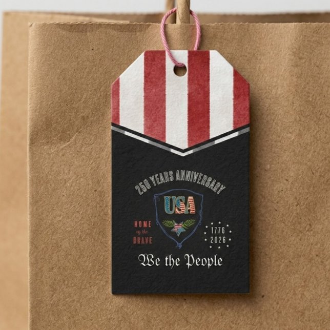 US 250 We the People Patriotic Anniversary  Gift Tags (US 250 We the People Patriotic Anniversary Gift Tags)