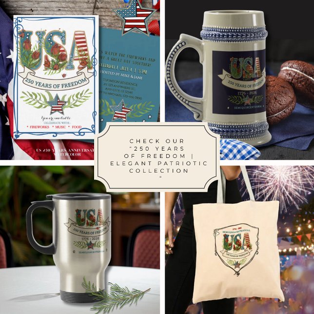 US 250 Years of Freedom Elegant Stemless  Thermal Wine Tumbler (Check our "250 Years of Freedom  Elegant Patriotic Collection" for matching items)