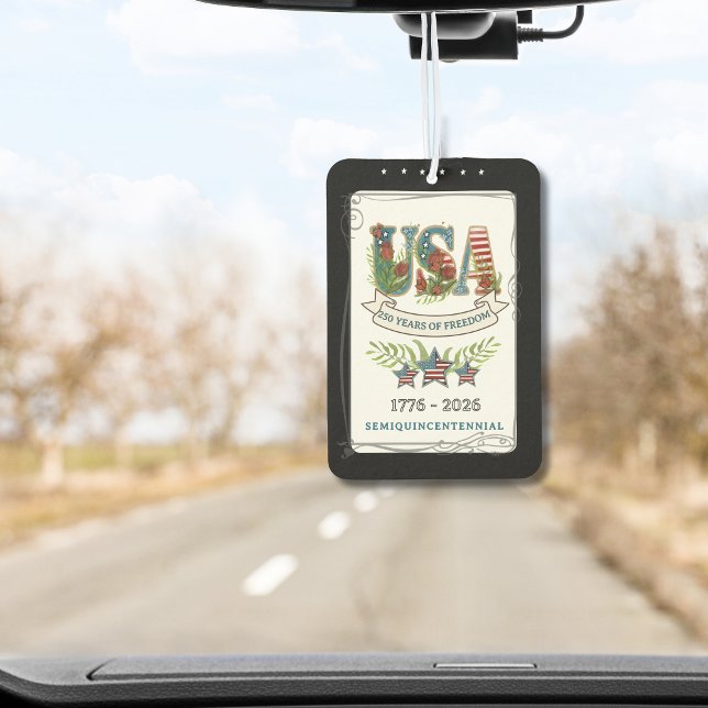 US 250 Years of Freedom Midnight Black Botanical  Air Freshener (US 250 Years of Freedom Midnight Blue Botanical Air Freshener)