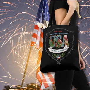 US 250 Years of Freedom Midnight Black Elegant  Tote Bag