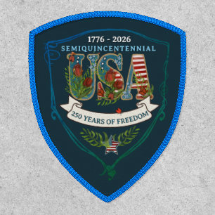 US 250 Years of Freedom Midnight Blue Decorative Patch