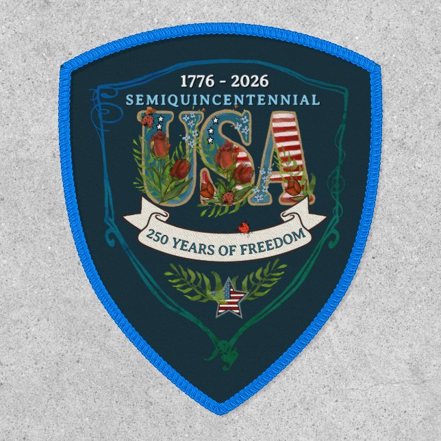 US 250 Years of Freedom Midnight Blue Decorative Patch (Front)