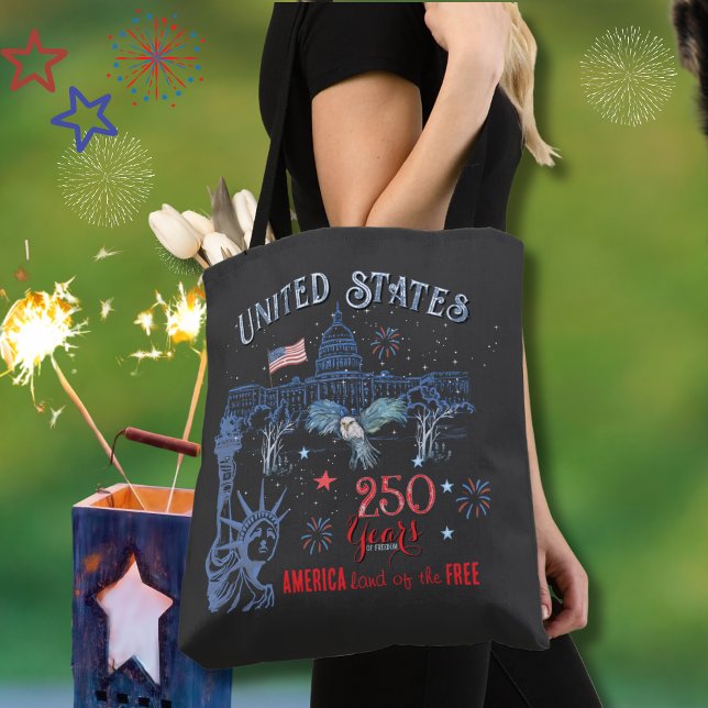 US 250 Years of Freedom Statue of Liberty & Eagle Tote Bag (US 250 Years of Freedom Statue of Liberty & Eagle Tote Bag)