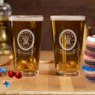 US 250th Anniversary Custom Let Freedom Ring Pint Glass