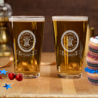 US 250th Anniversary Custom Let Freedom Ring Pint Glass