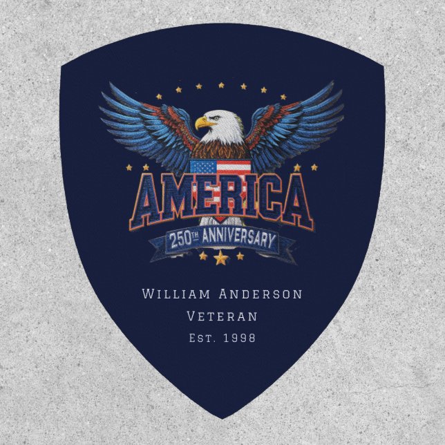 US 250th Anniversary Patch - Veteran Keepsake (Front)