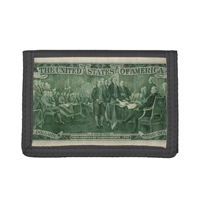 US 2 Dollar Bill Trifold Wallet (Front)