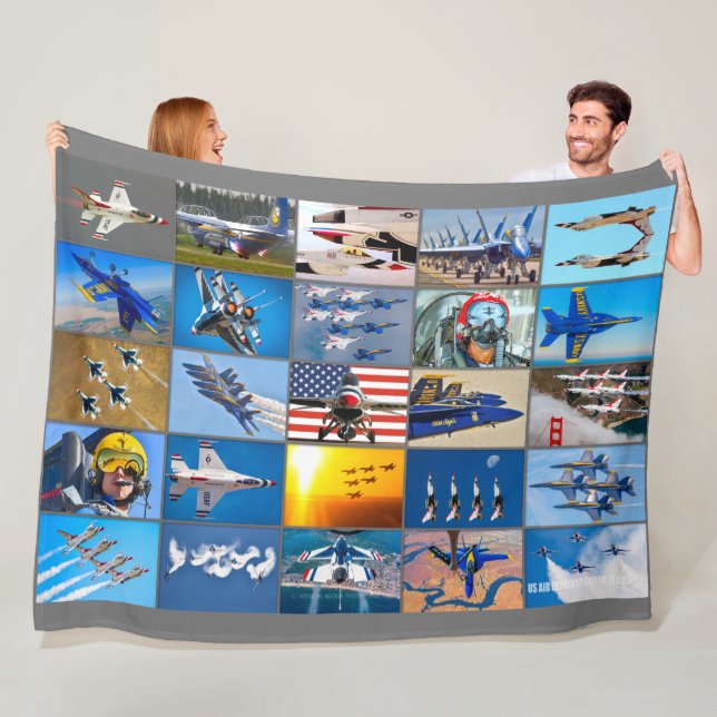 US AIR DEMONSTRATION TEAMS “MONTAGE” FLEECE BLANKET (In Situ)
