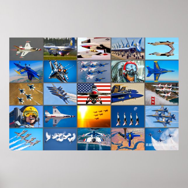 US AIR DEMONSTRATION TEAMS “MONTAGE” POSTER (Front)