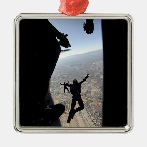 US Air Force Academy Parachute Team Metal Ornament