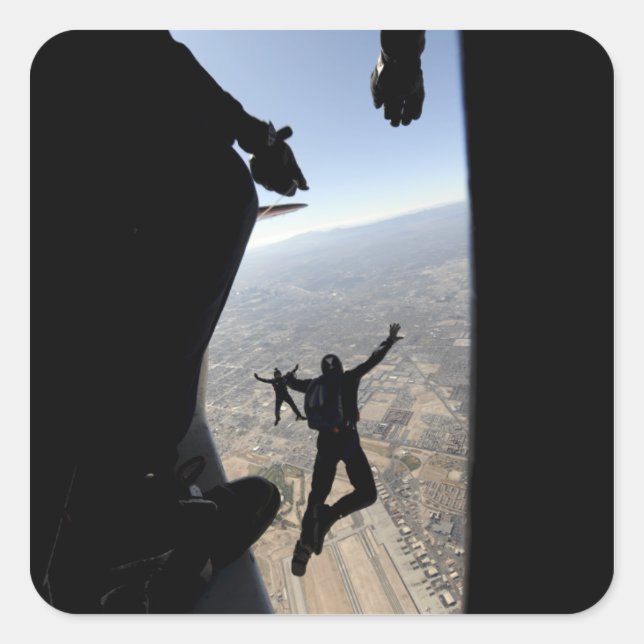 US Air Force Academy Parachute Team Square Sticker (Front)