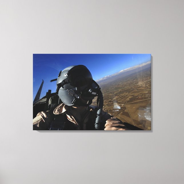 US Air Force Aerial Combat Photographer Canvas Print (Front)