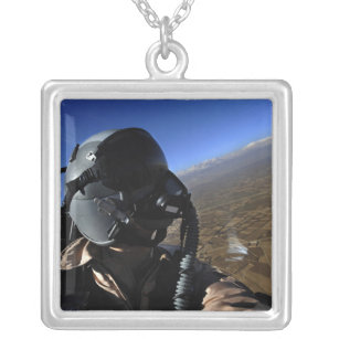 US Air Force Aerial Combat Photographer Silver Plated Necklace