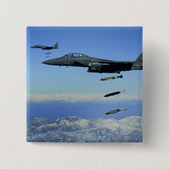 US Air Force F-15E Strike Eagle aircraft Button (Front)