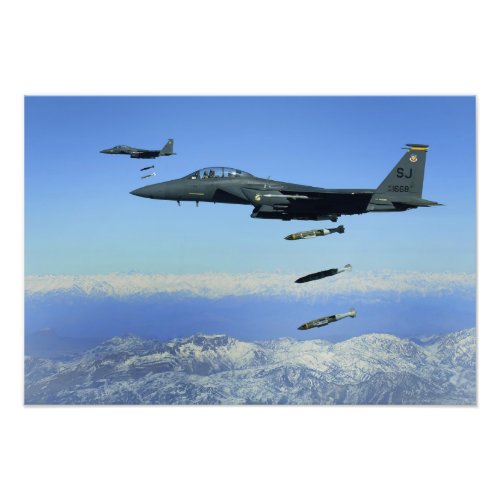 US Air Force F_15E Strike Eagle aircraft Photo Print