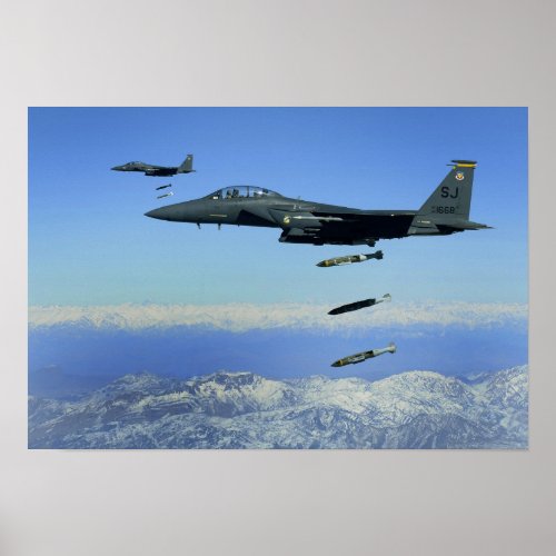 US Air Force F_15E Strike Eagle aircraft Poster