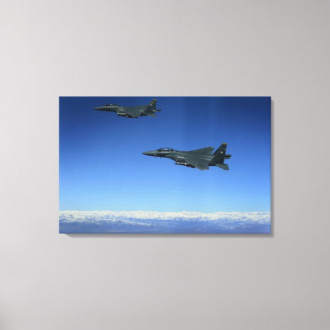 US Air Force F-15E Strike Eagles 2 Canvas Print (Front)