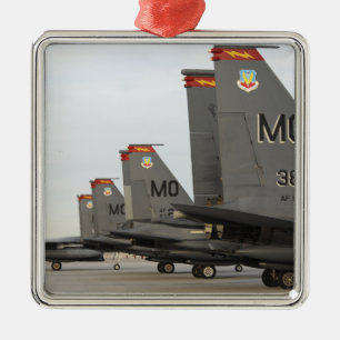 US Air Force F-15E Strike Eagles Metal Ornament