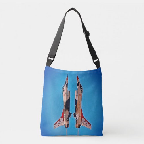 US Air Force Jet Airplanes Thunderbirds F16 USAF Crossbody Bag