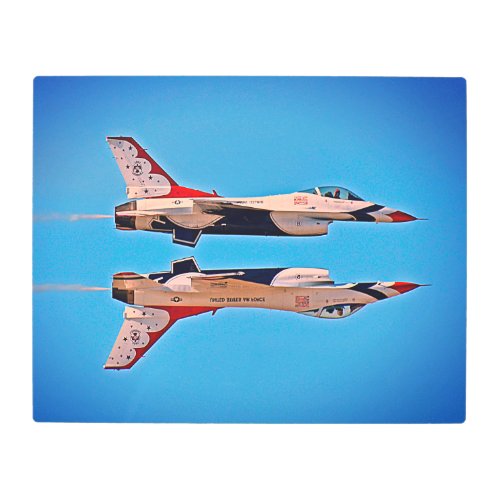 US Air Force Jet Airplanes Thunderbirds F16 USAF Metal Print