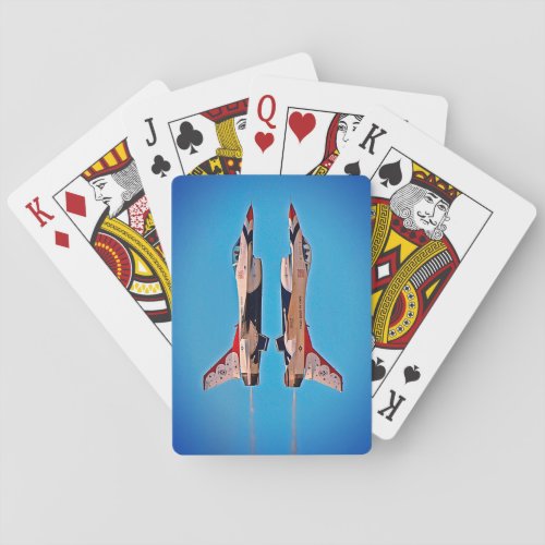US Air Force Jet Airplanes Thunderbirds F16 USAF  Playing Cards