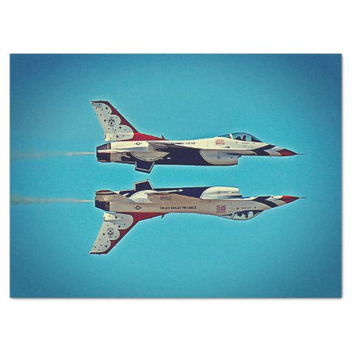 US Air Force Jet Airplanes Thunderbirds F16 USAF  Tissue Paper