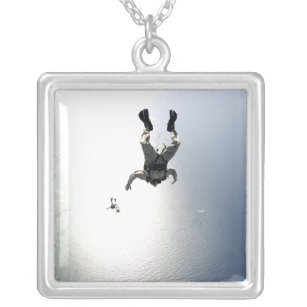 US Air Force pararescuemen Silver Plated Necklace
