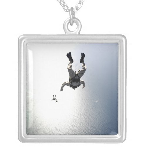 US Air Force pararescuemen Silver Plated Necklace