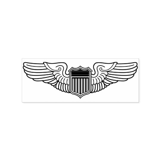 Us Air Force Pilot Wings Crafting Rubber Stamp Zazzle Com