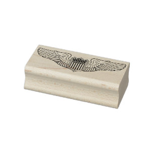 US Air Force Pilot Wings Crafting Rubber Stamp