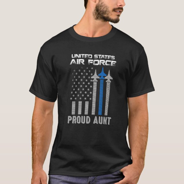 Us Air Force Proud Aunt   Proud Air Force Aunt Vet T-Shirt (Front)