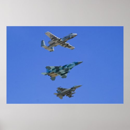 US Air Force Warfare Center Flyby Poster