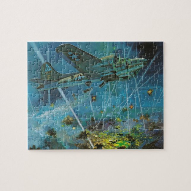 US Air Force World War II WWII Bombing Run Jigsaw Puzzle (Horizontal)