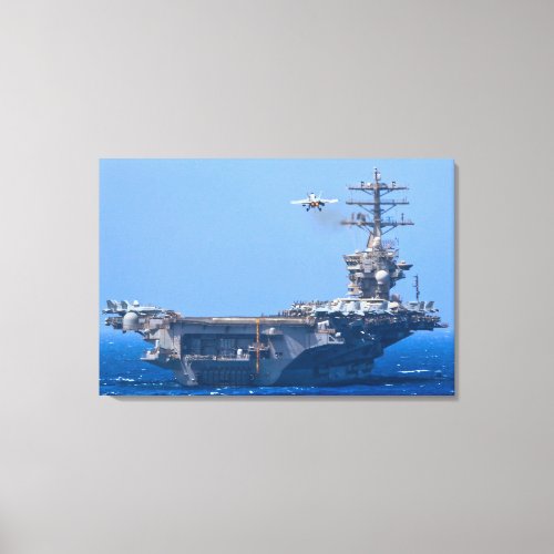 US AIRCRAFT CARRIER _ CVN 68 24x36 Canvas Print