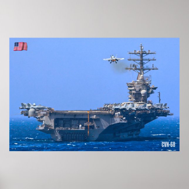 US AIRCRAFT CARRIER – CVN-68 POSTER (Front)