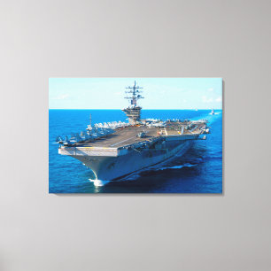 US AIRCRAFT CARRIER – CVN-69 24x36 Canvas Print