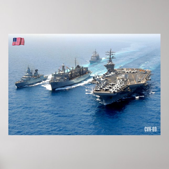 US AIRCRAFT CARRIER – CVN-69 POSTER (Front)