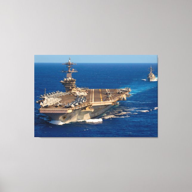 US AIRCRAFT CARRIER – CVN-71 32x48 Canvas Print (Front)