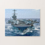 US AIRCRAFT CARRIER - CVN 75 (11x14 INCH) Jigsaw Puzzle<br><div class="desc">With over 2200 navy and marine aircraft operating from nuclear powered aircraft carriers (CVN) and amphibious assault flat deck ships (LHD and LHA), the navy and marines require tens of thousands of dedicated personnel to keep these important aircraft carriers operational day and night. The visual information within this product has...</div>