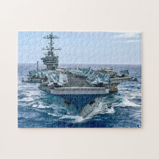 US AIRCRAFT CARRIER - CVN 75 (11x14 INCH) Jigsaw Puzzle (Horizontal)