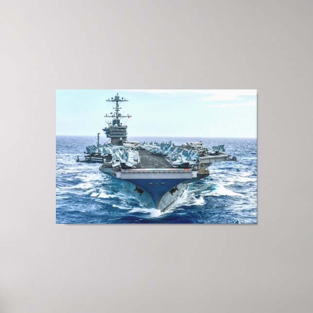 US AIRCRAFT CARRIER – CVN-75 32x48 Canvas Print (Front)
