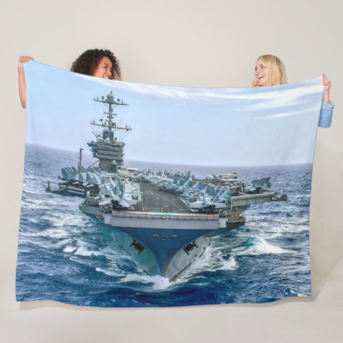 US AIRCRAFT CARRIER _ CVN 75 FLEECE BLANKET